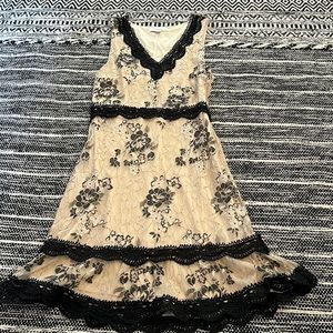 Worn once Francesca’s small open back lace dress